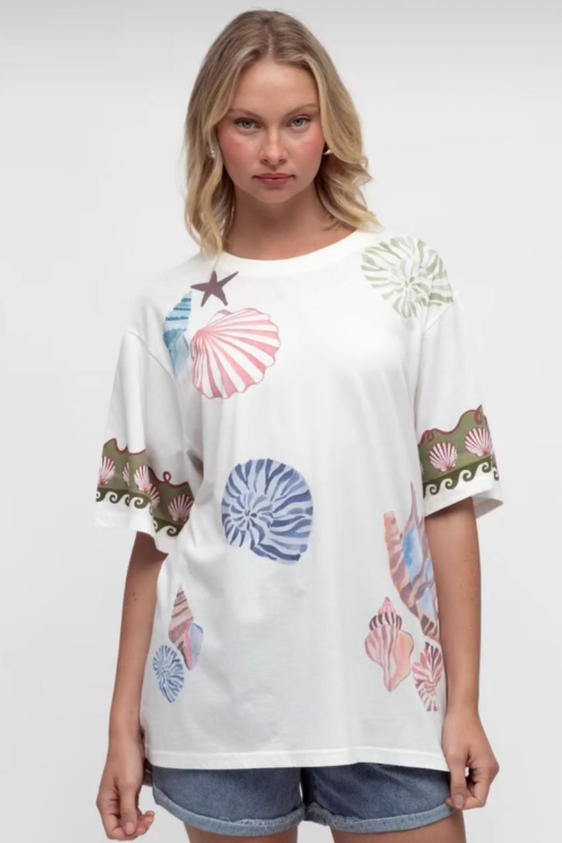 Shell Tee - White