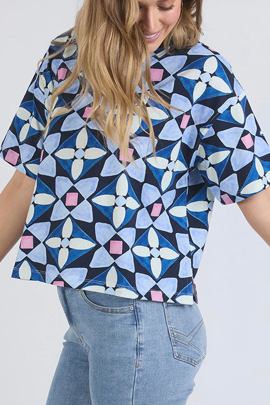 Painted Tile Tee- Geo Print