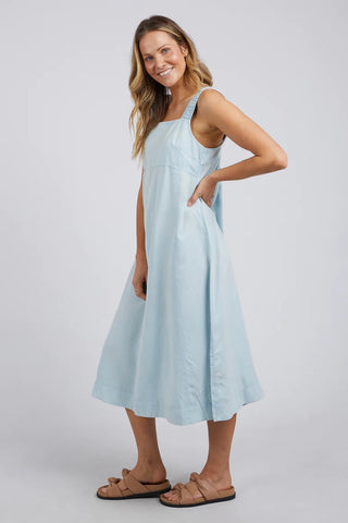 Sage Denim Dress- Light Washed Blue
