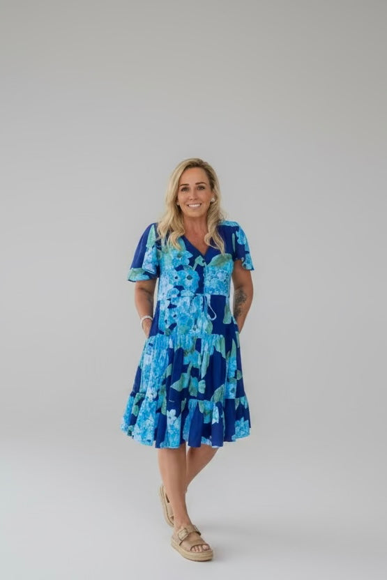 Glorious Short Dress- Blue