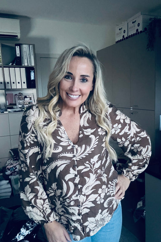 Hazel Shirt- Chocolate