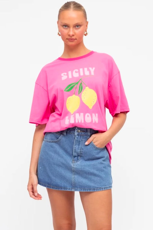 Sicily Lemon Tee- Pink