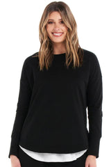 Lucy French Terry Sweat- Black