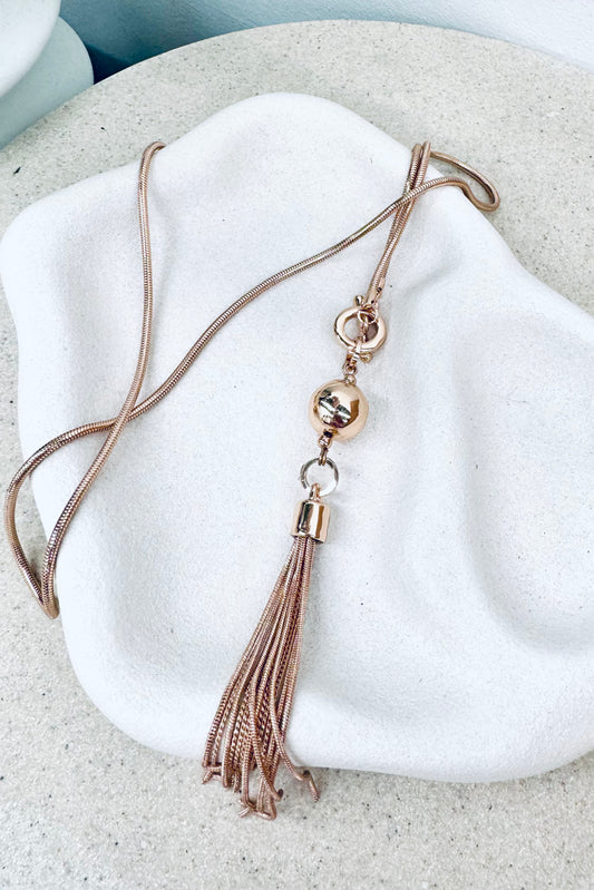 Tassle Necklace - Yellow Gold