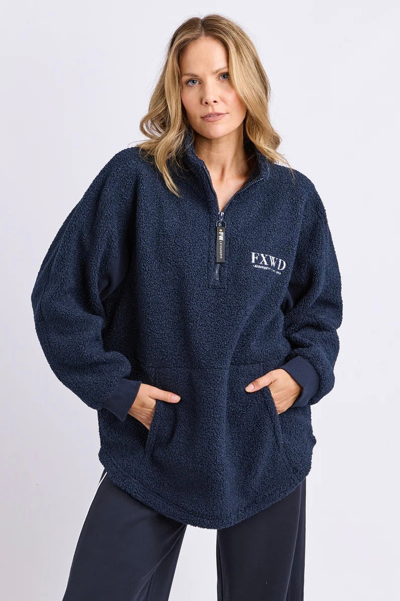 Weekend Boucle Crew- Dark Sapphire