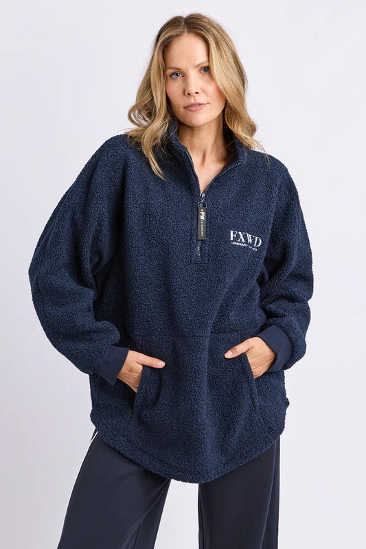 Weekend Boucle Crew- Dark Sapphire