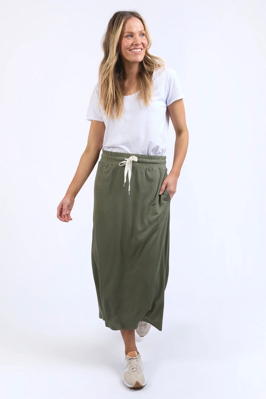 Xanthe Rib Skirt- Clover