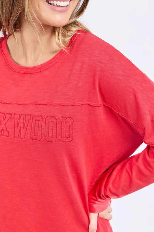 Foxwood Throw On Tee- Red