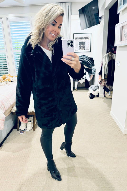 Long Hollywood Coat - Black