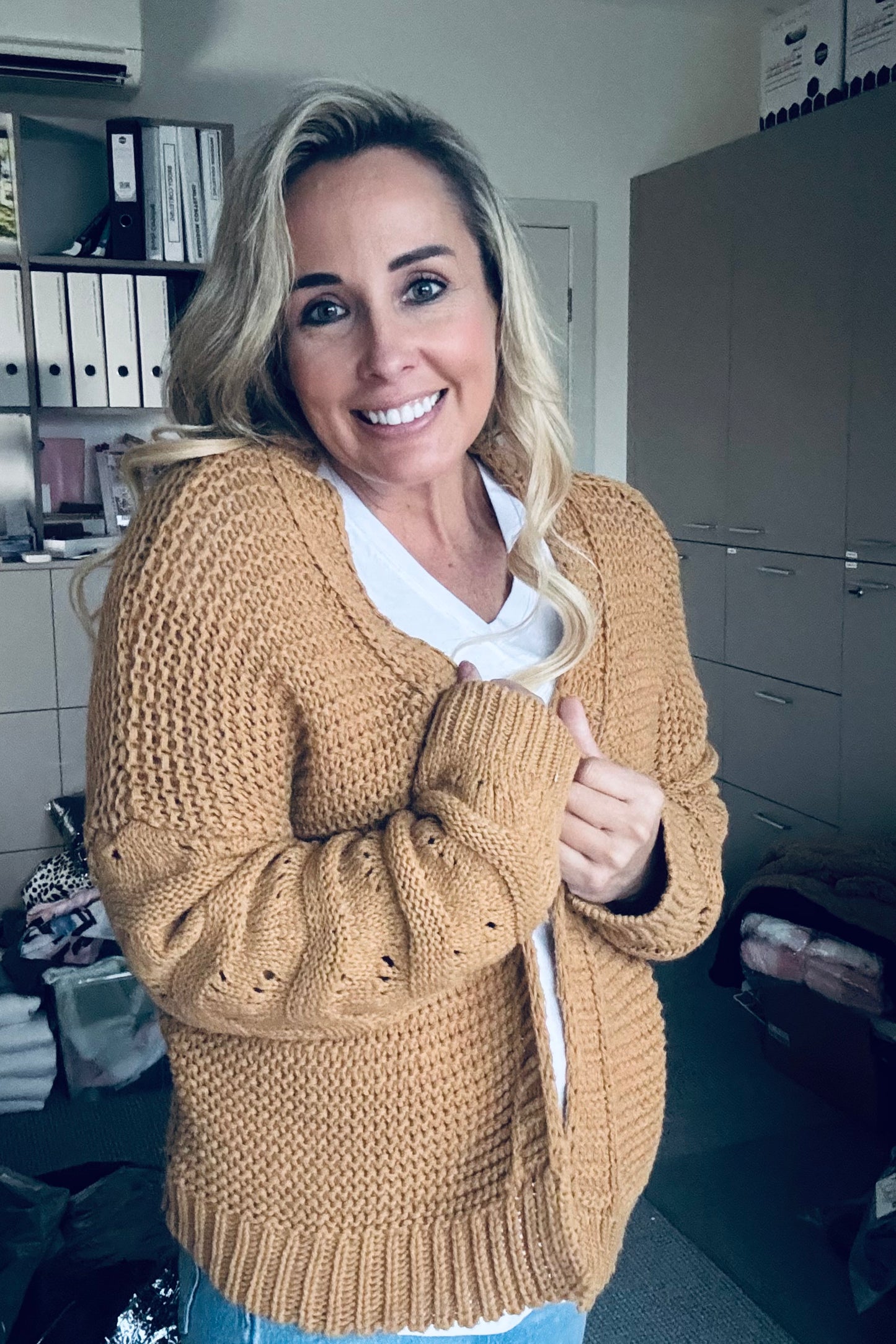 Mustard Wave Cardi
