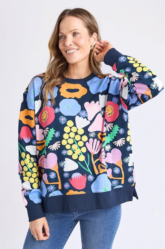 Flower Medly Crew- Multi