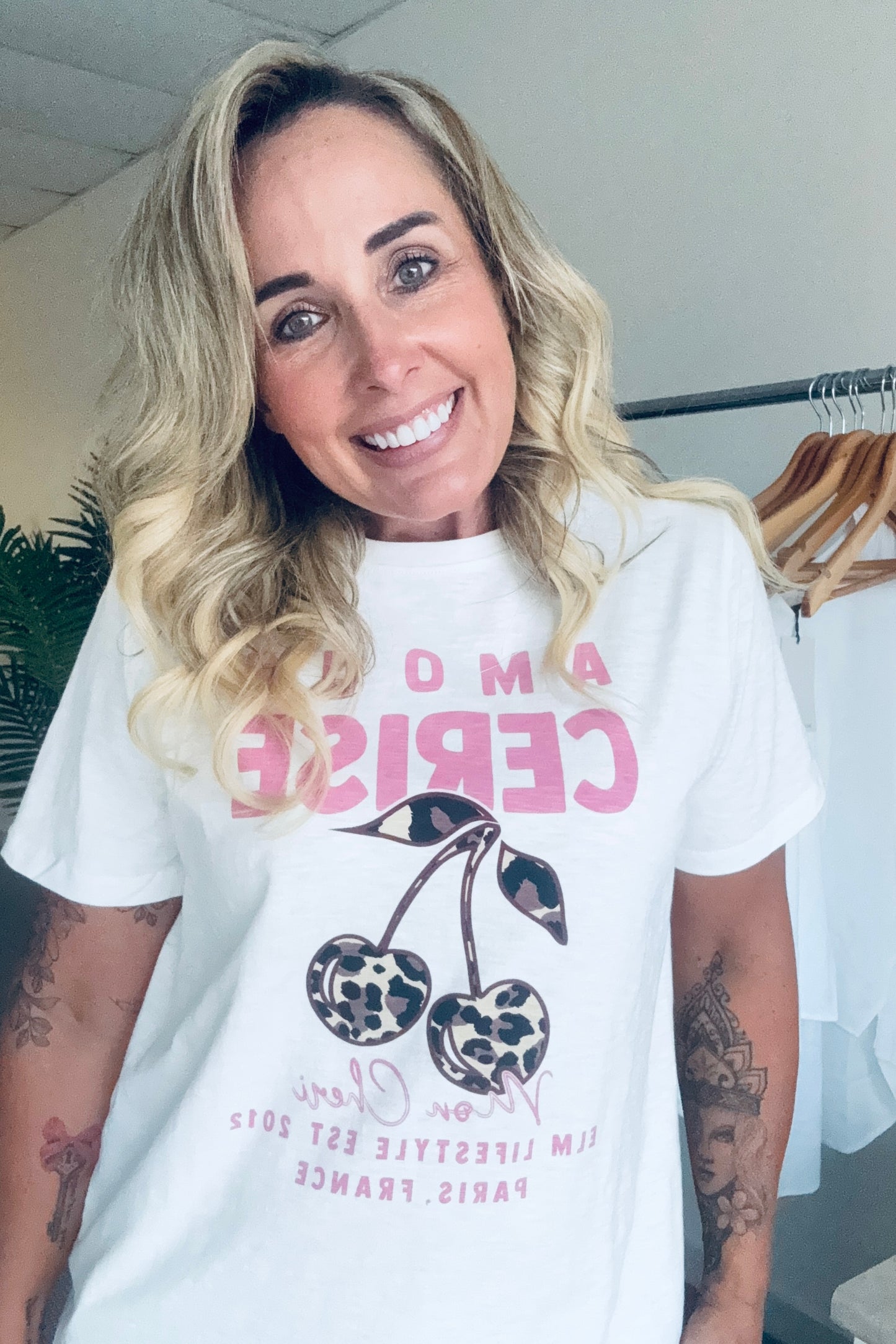 Amore Cerise Tee- Quartz Pink