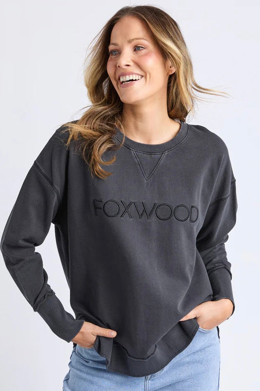 Washed Simplified Crew- Washed Black