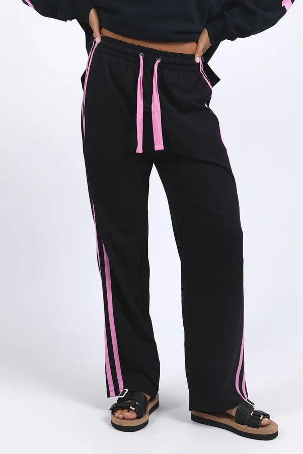 Power Pant - Navy with Neon Pink