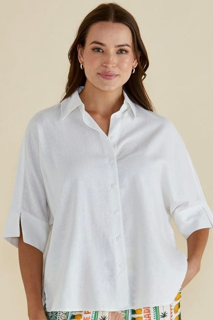 Lynwood Linen Shirt- Off White