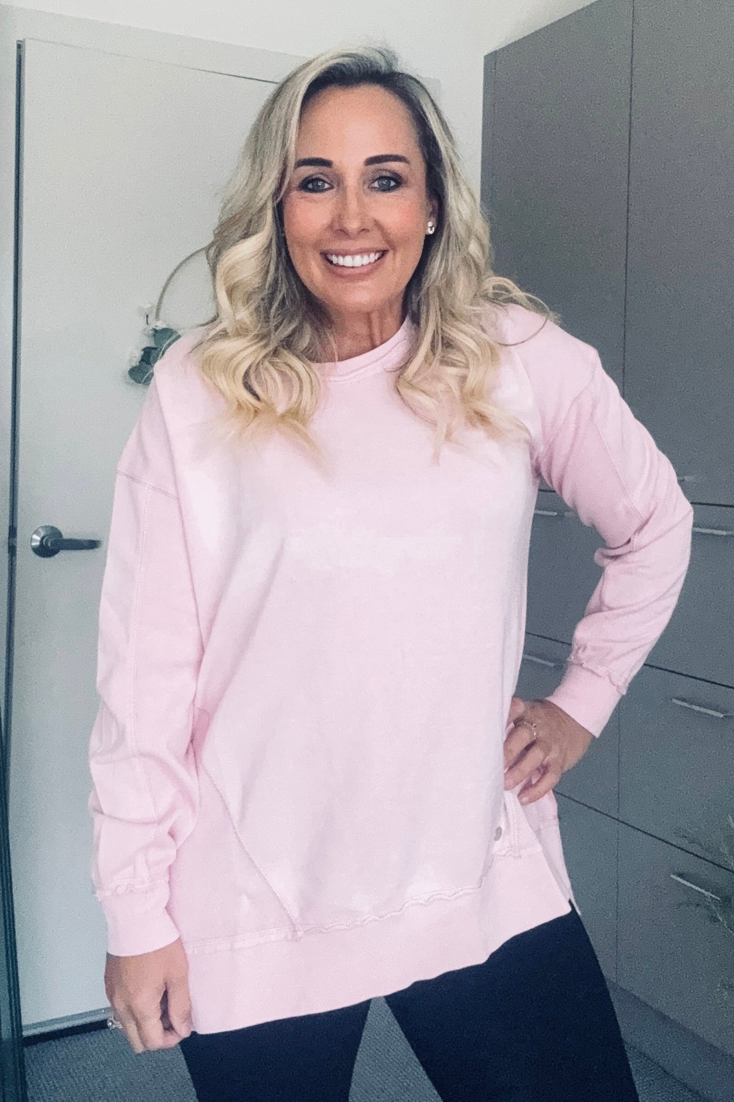 Fleur Crew- Pink