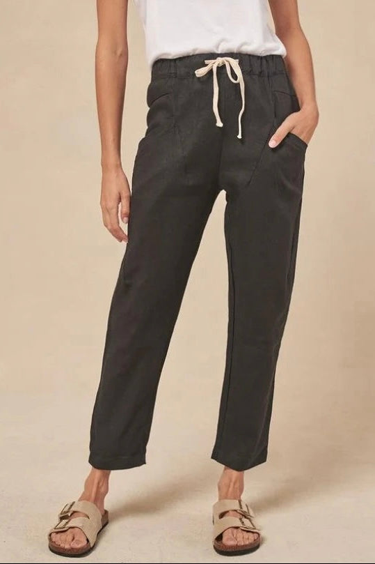 Luxe Linen Pant - Black