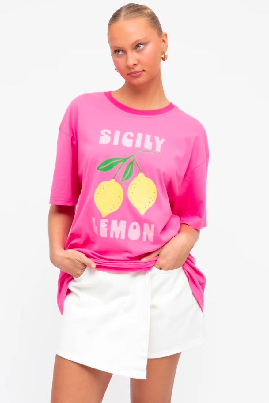 Sicily Lemon Tee- Pink