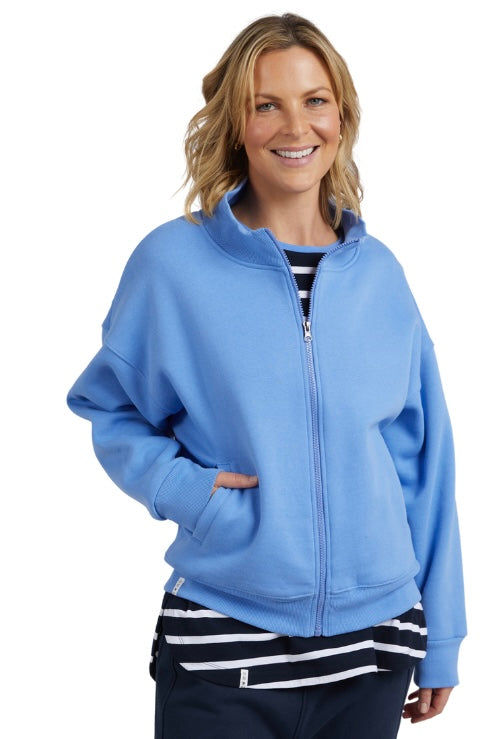 Kelcey Zip Thru - Cerulean Blue