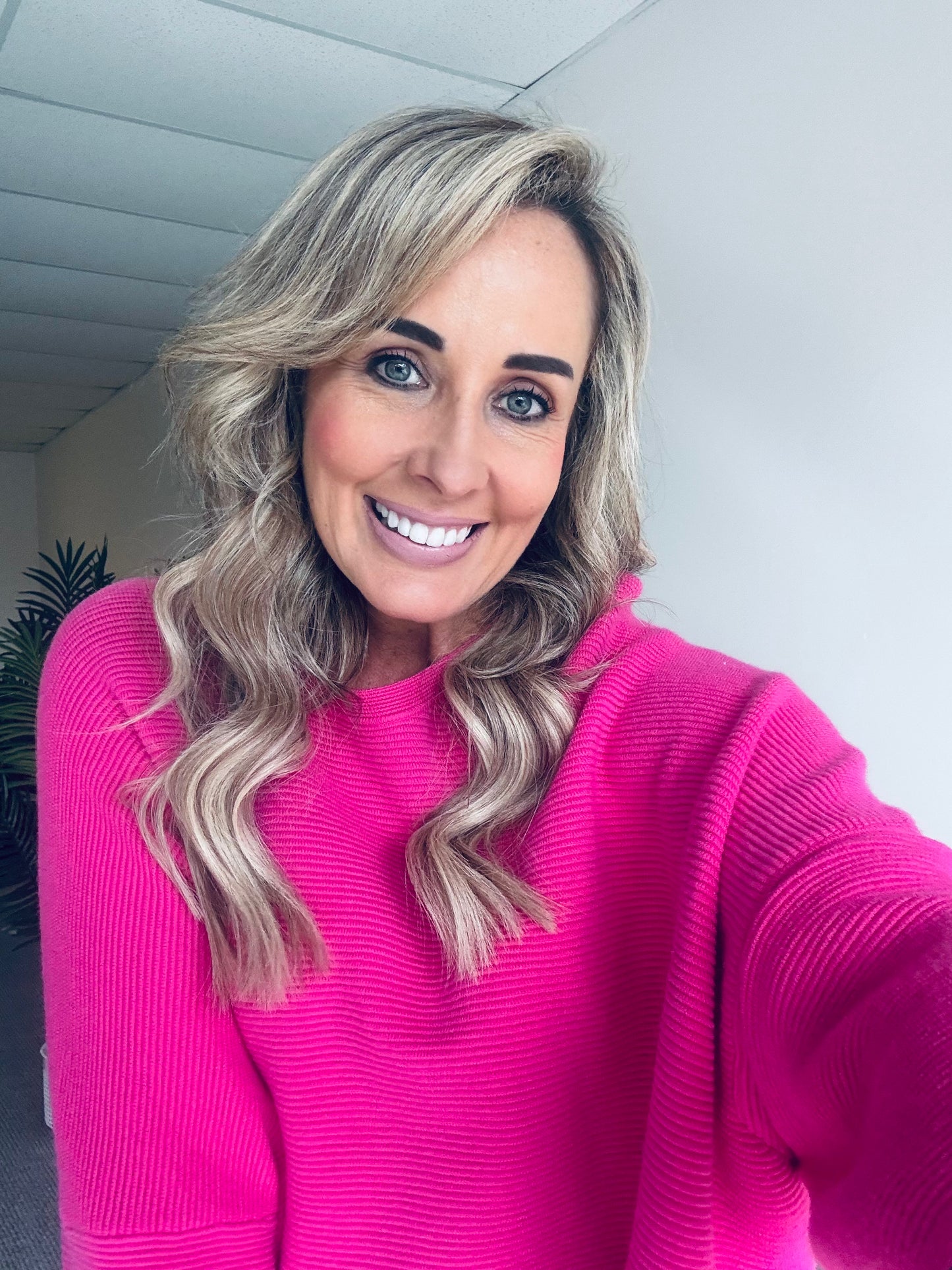 Boxy Knit - Hot Pink