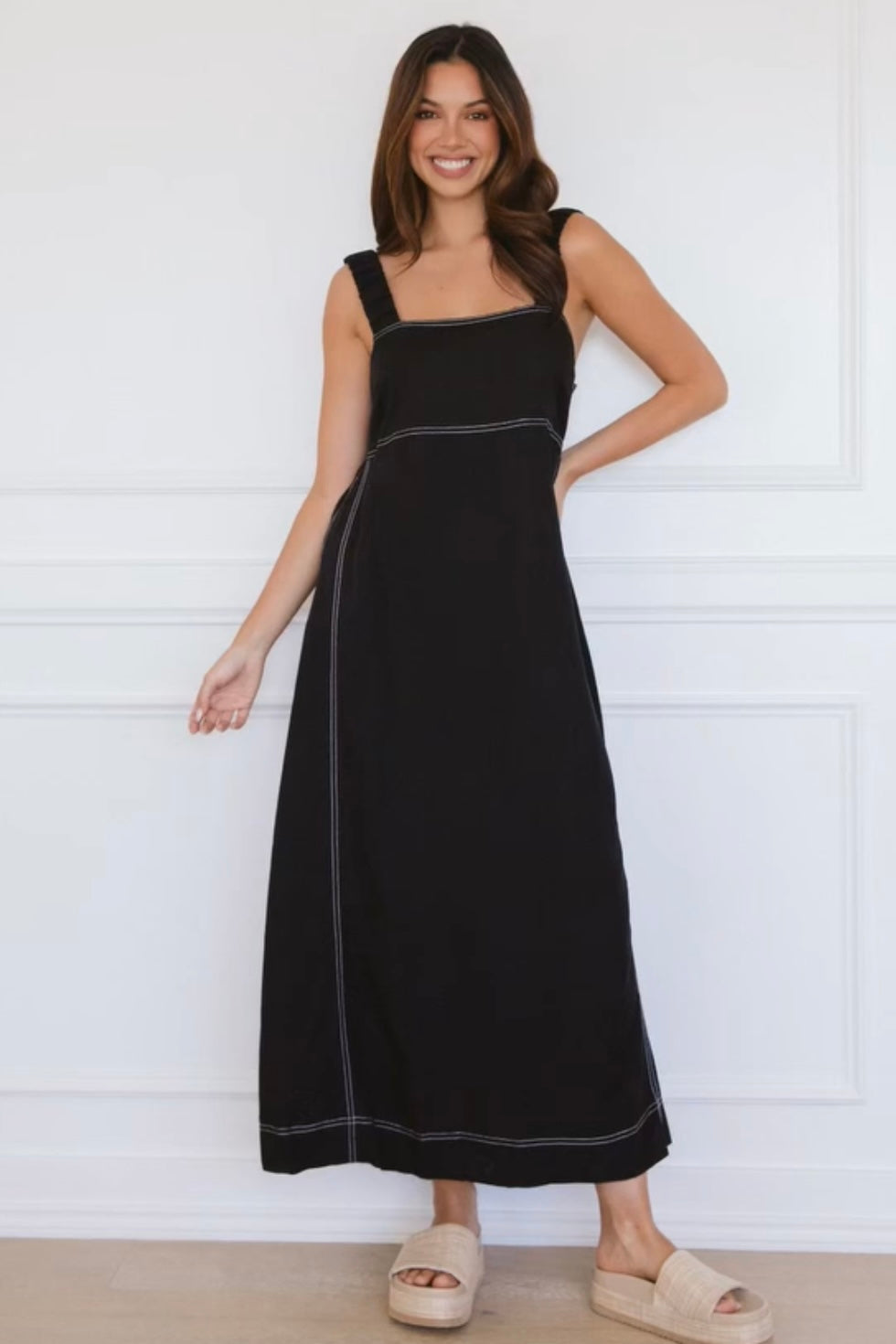 Stitched Up Dress- Black