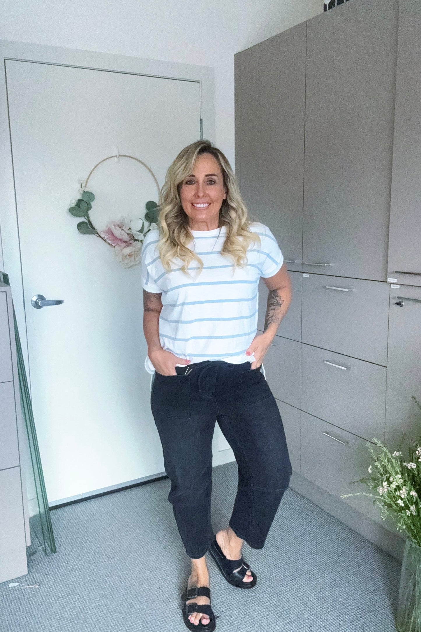 Boston Barrel Jean- Washed Black