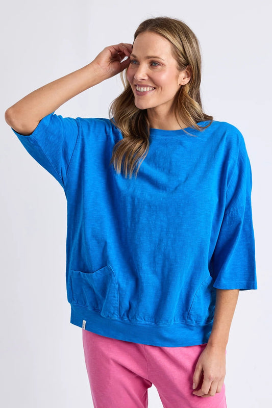 Mazie Round Sweat - Royal Blue