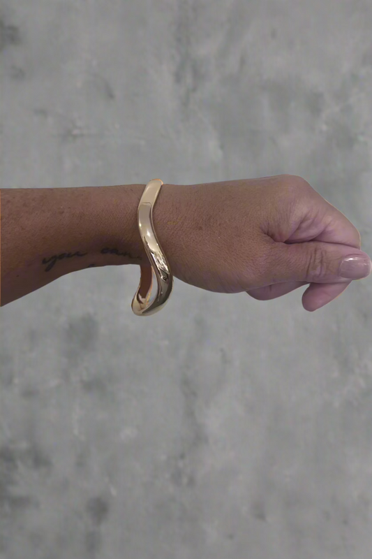 River Bangle -  Yellow Gold