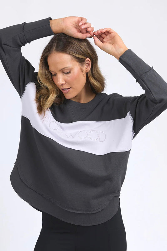 Simplified Tonal Crew- Coal/Lilac