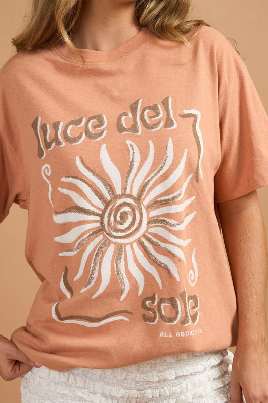 Del Sole Relaxed Tee- Cinnamon