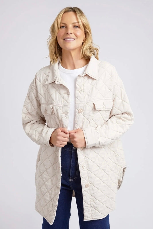 Katie Quilted Jacket- Oatmeal