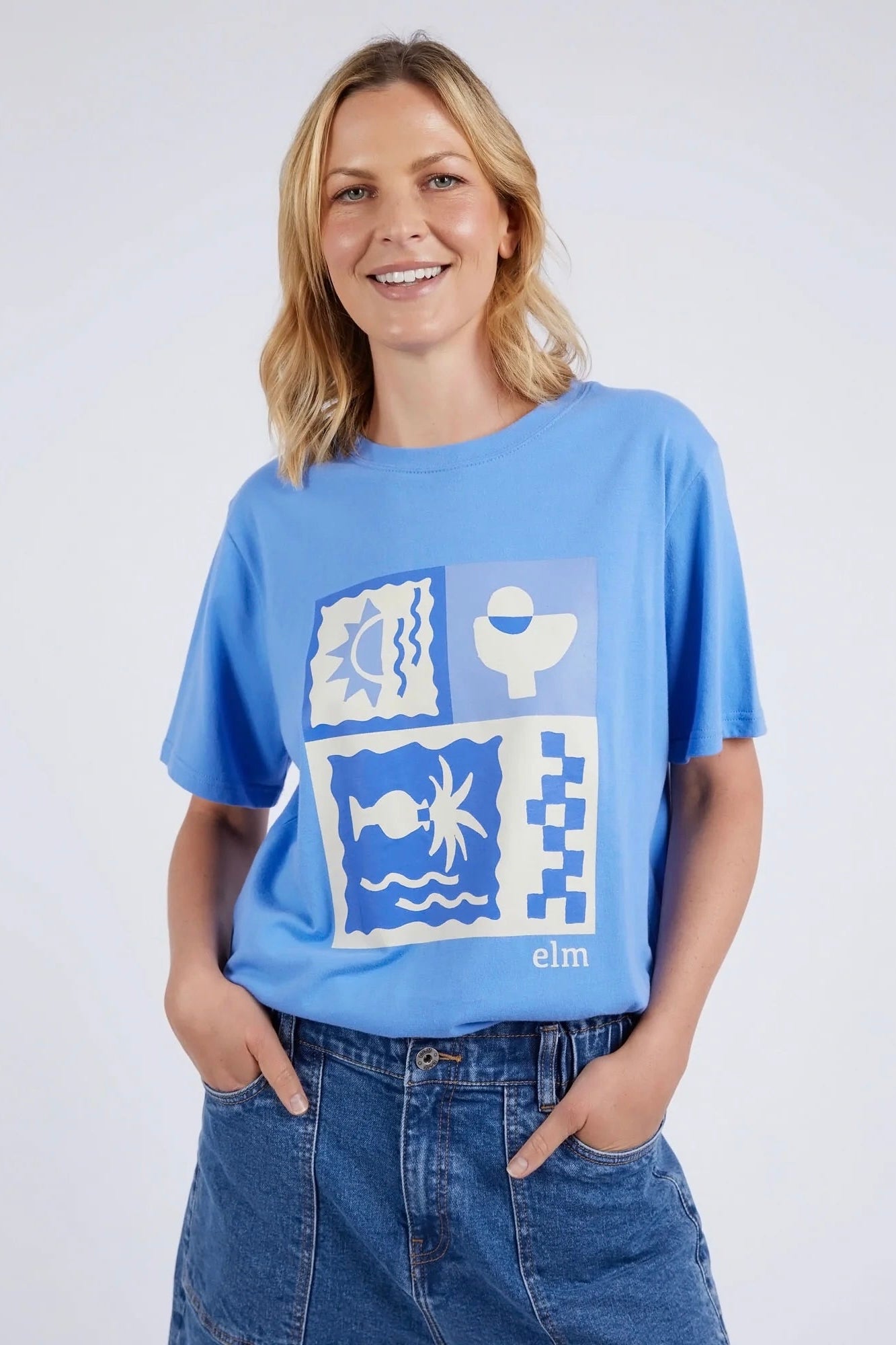 Holiday Sun Tee- Cerulean Blue