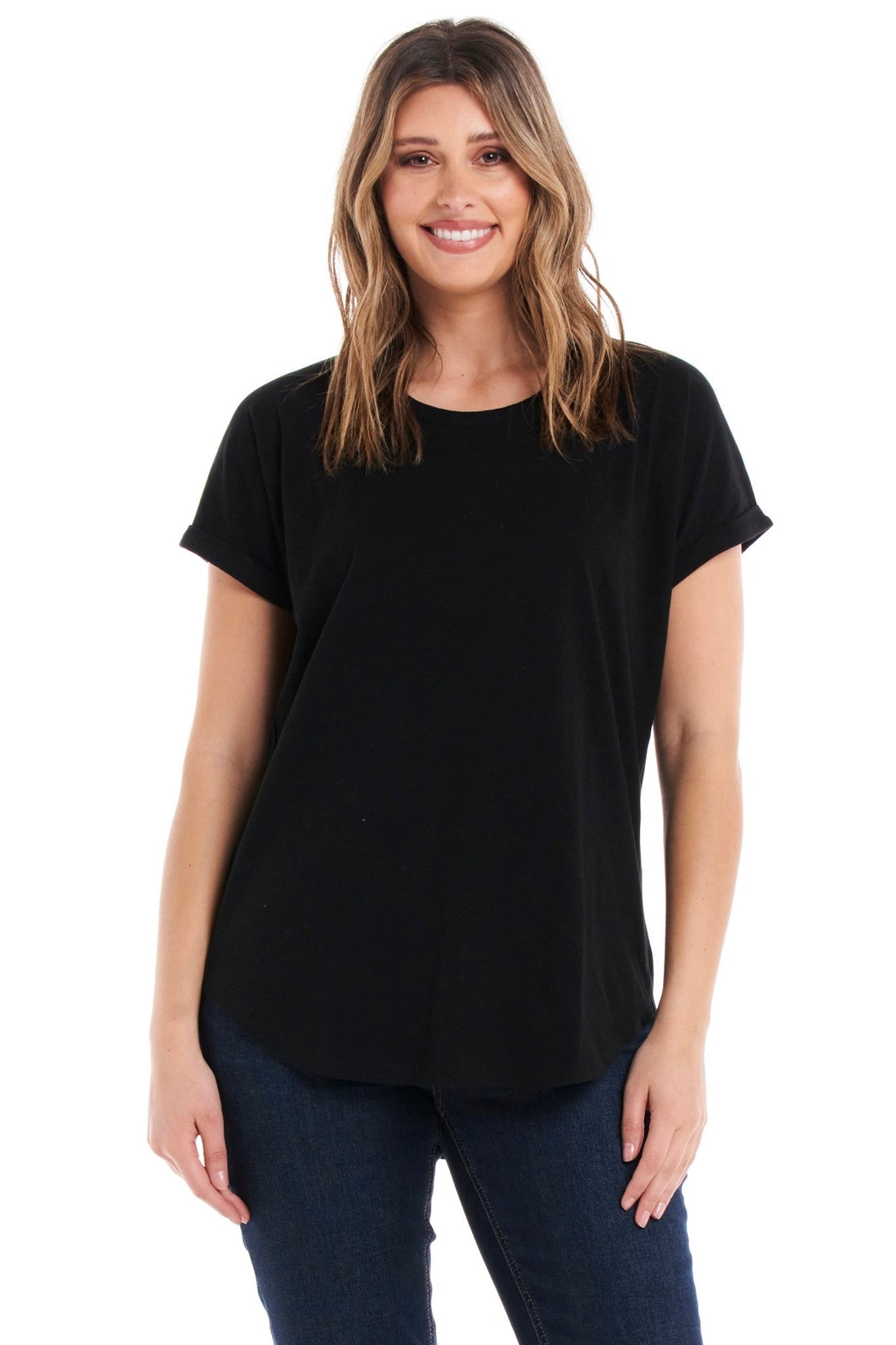 Hailey Short Sleeve Tee- Black