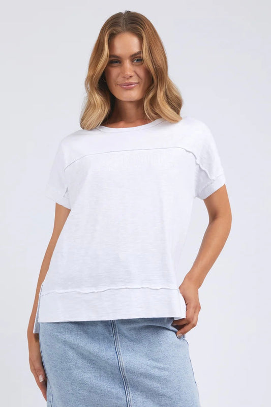 Throw On Short Sleeve Tee- White