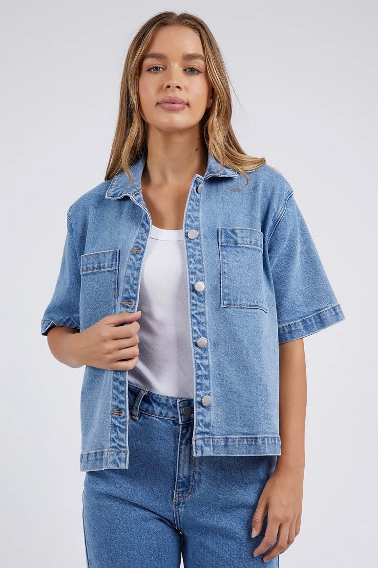 Huntleigh Denim Shirt- Light Blue