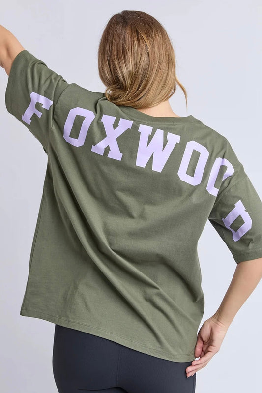 Interval Tee- Khaki /Lilac