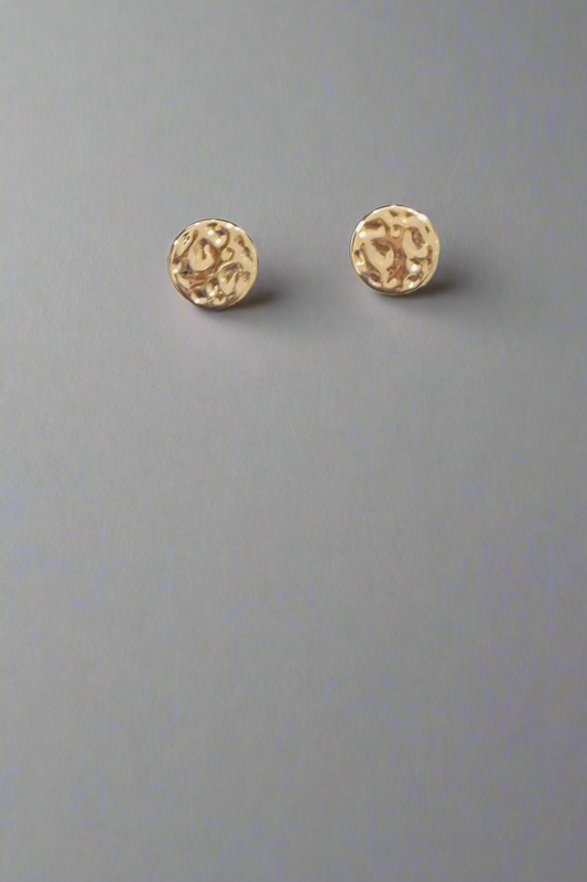 Stone Stud- Yellow Gold