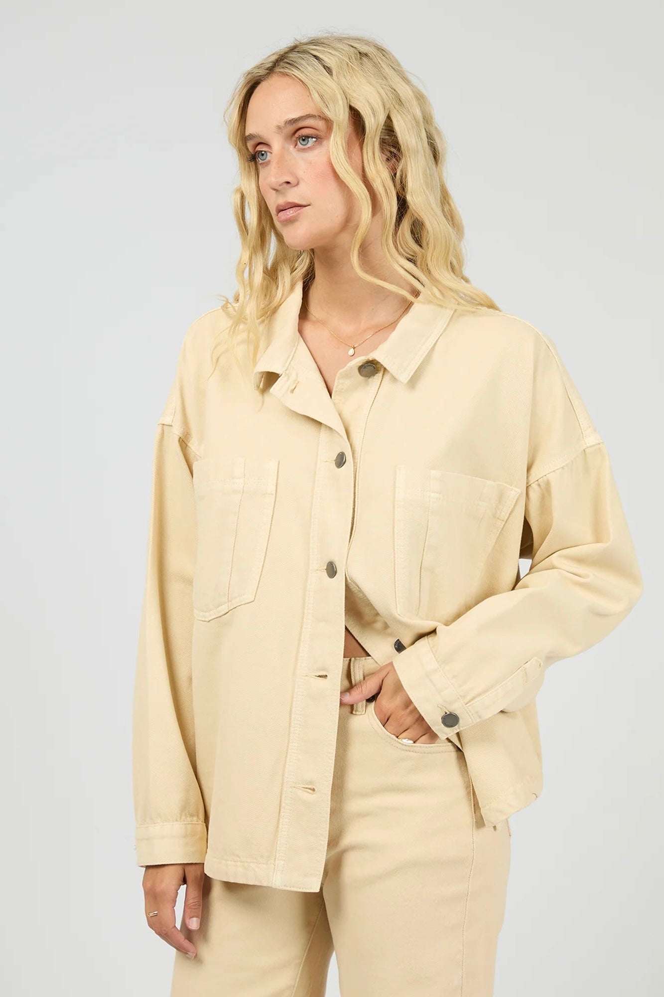 Dale Denim Shacket - Butter