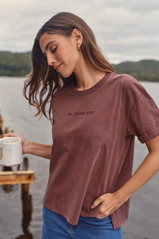 Washed Tee - Brown