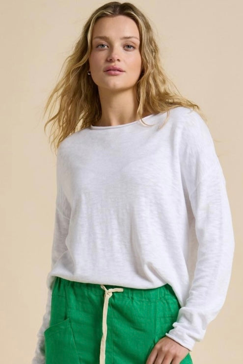 Nellie Crew Knit - White