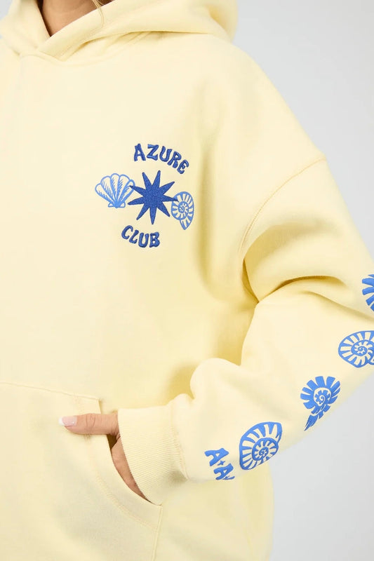 Azure Club Relaxed Hoodie- Yellow