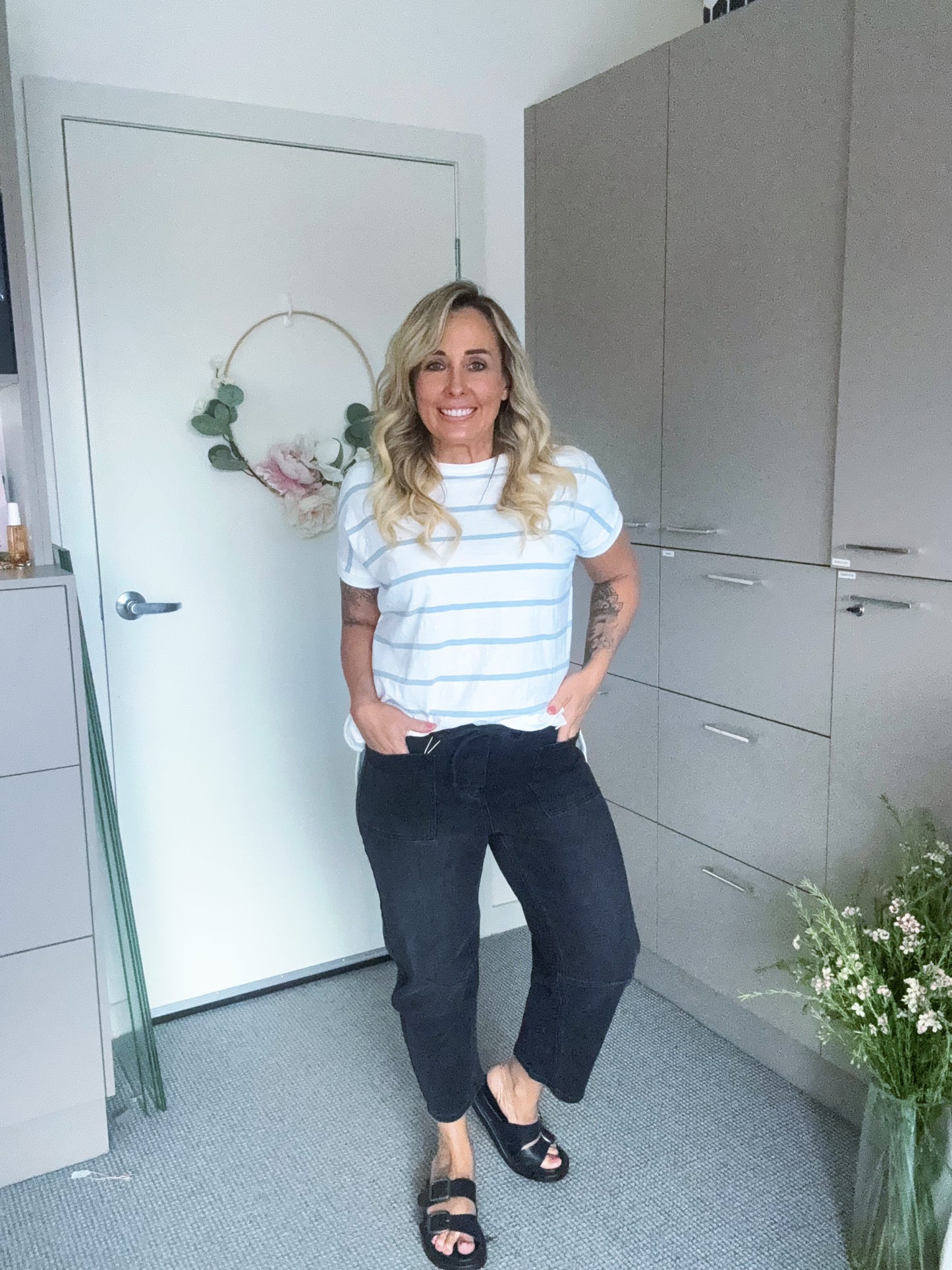 Boston Barrel Jean- Washed Black