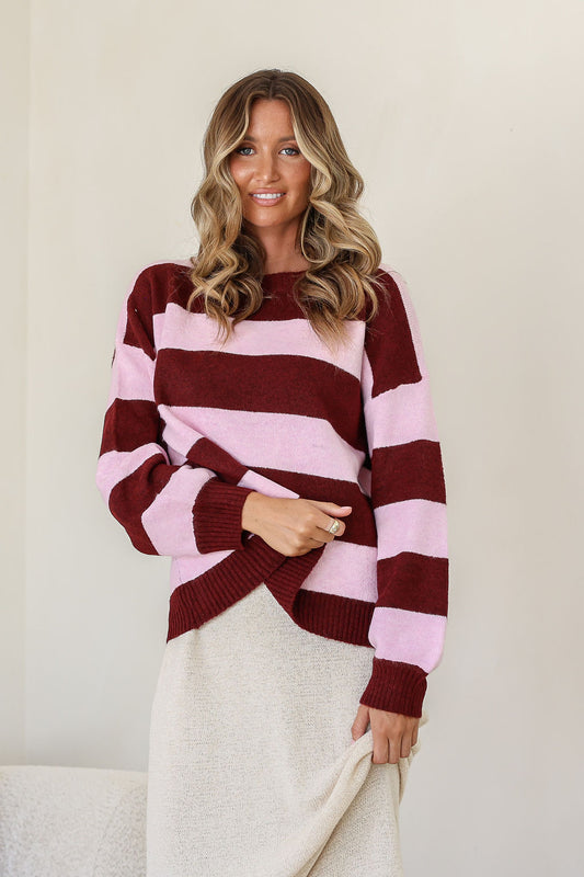 Marlow Knit - Pink/Plum
