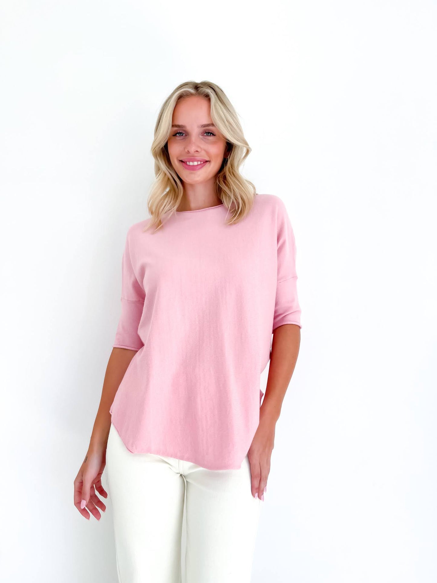 Knit S/S Top- Baby Pink