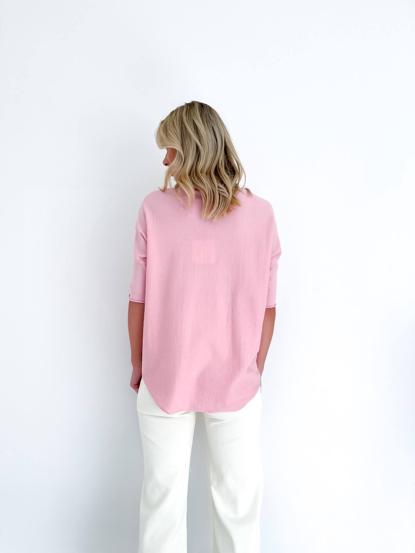 Knit S/S Top- Baby Pink