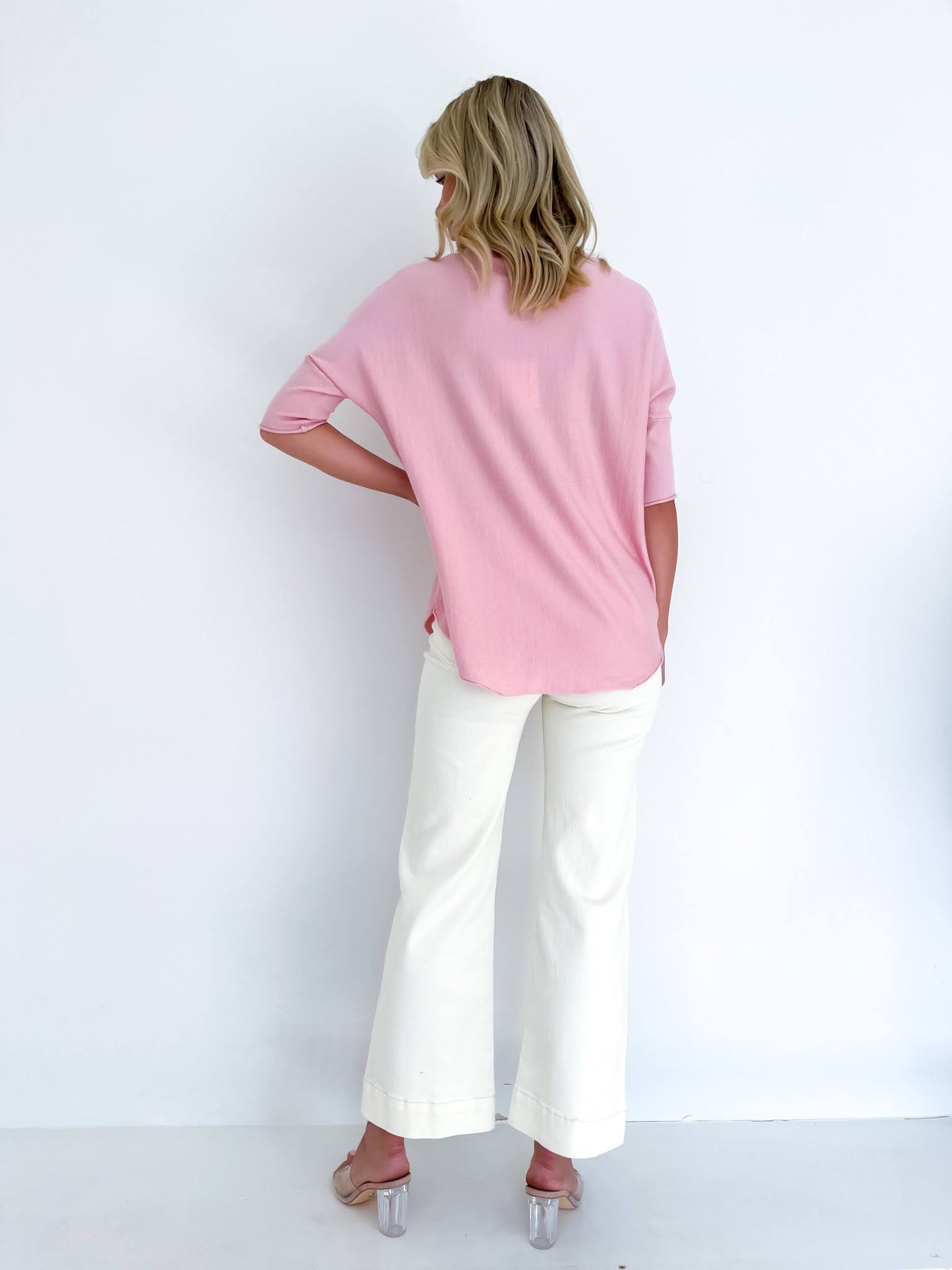 Knit S/S Top- Baby Pink