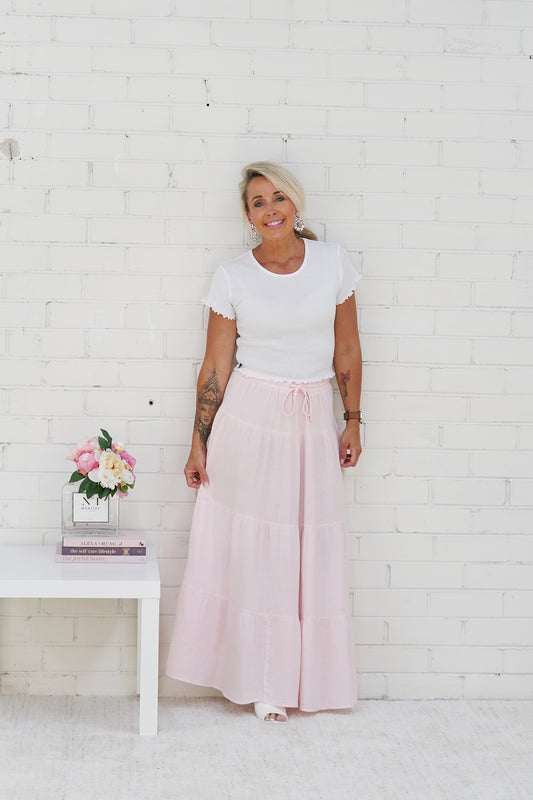 Port Douglas Skirt - Pale Pink