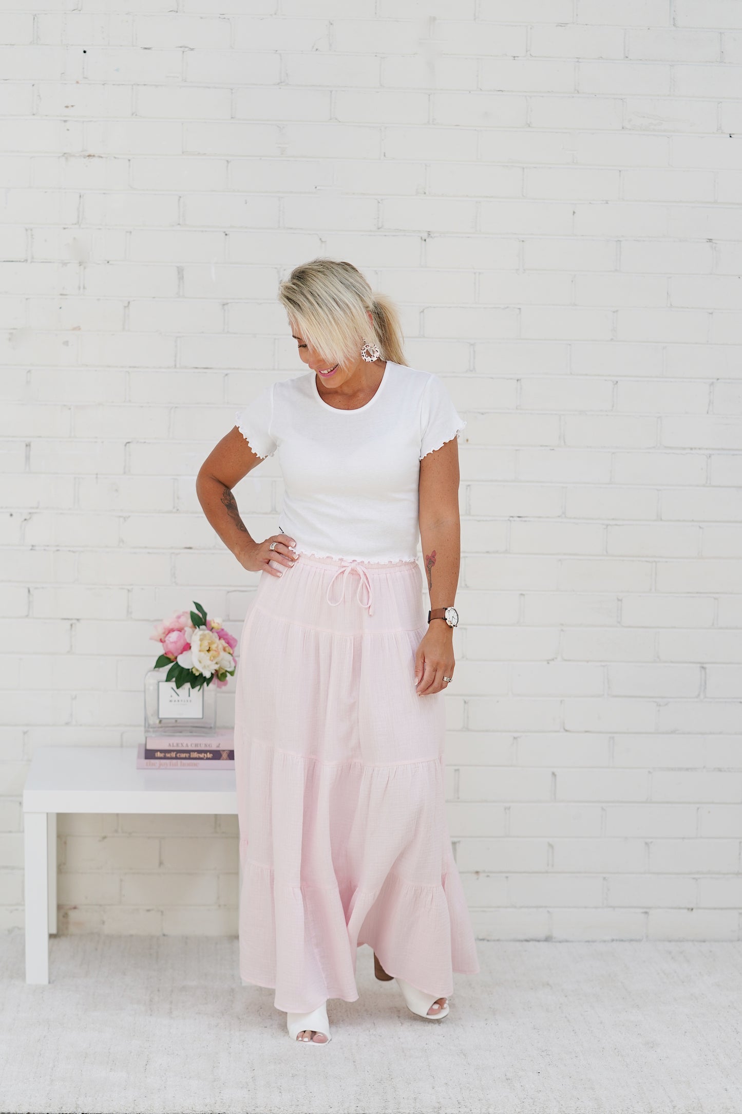 Port Douglas Skirt - Pale Pink