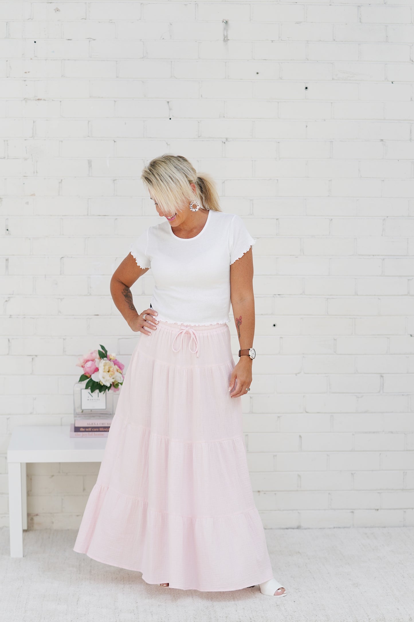 Port Douglas Skirt - Pale Pink