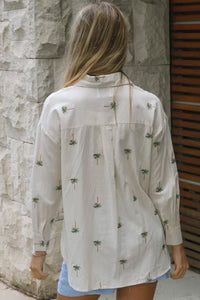 Palm Tree Shirt- Taupe